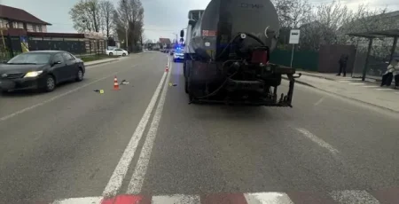 На Вишгородщині вантажівка на пішохідному переході збила на смерть чоловіка