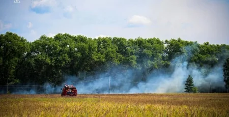 Рятувальники ліквідували пожежу лісової підстилки у зоні відчуження (фото, відео)