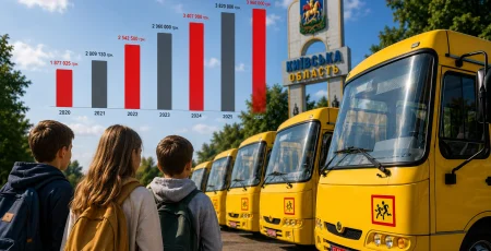 За шість років середня вартість шкільного автобуса для Київщини зросла більш ніж удвічі
